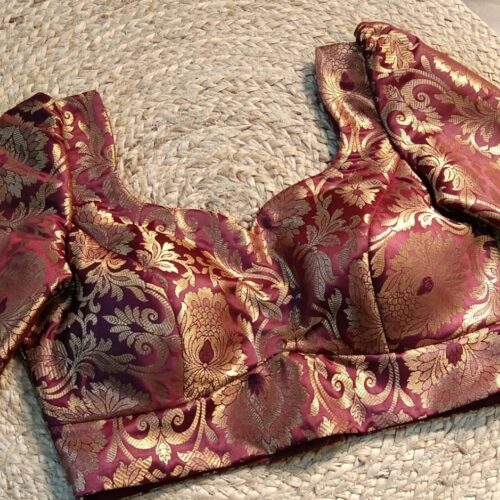 Banarasi Brocade Ready Made Blouse |Maroon