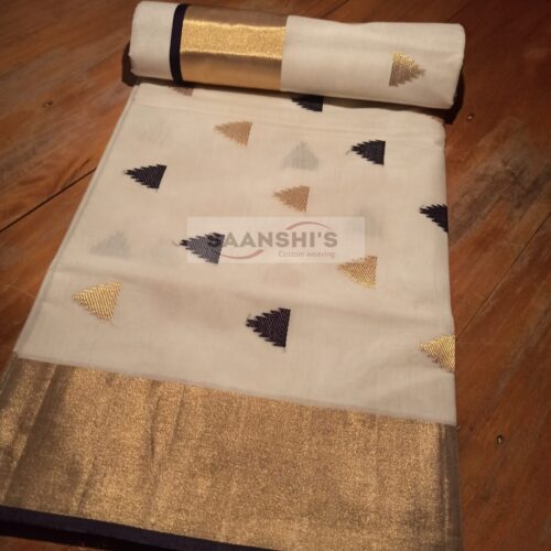 PURE HANDLOOM COTTON TEMPLE SAREE- 5272